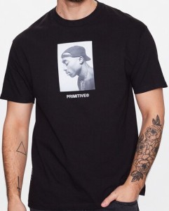 Primitive T-Shirt 2Pac P14380 Czarny Regular Fit