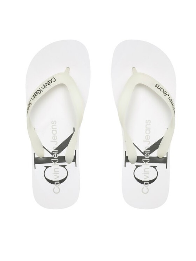 Calvin Klein Jeans Japonki Beach Sandal Monogram Tpu YM0YM00838 Biały