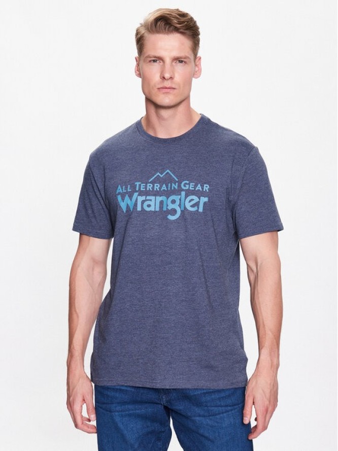 Wrangler T-Shirt Logo Tee WC5EGEC16 112335671 Granatowy Regular Fit