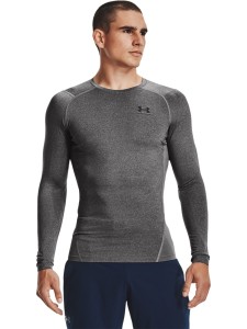 Longsleeve treningowy męski Under Armour UA Hg Armour Comp Ls - szary