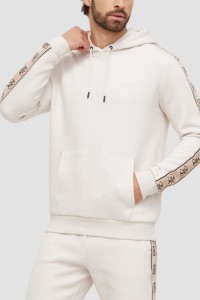 GUESS Beżowa męska bluza z lampasami Mickey