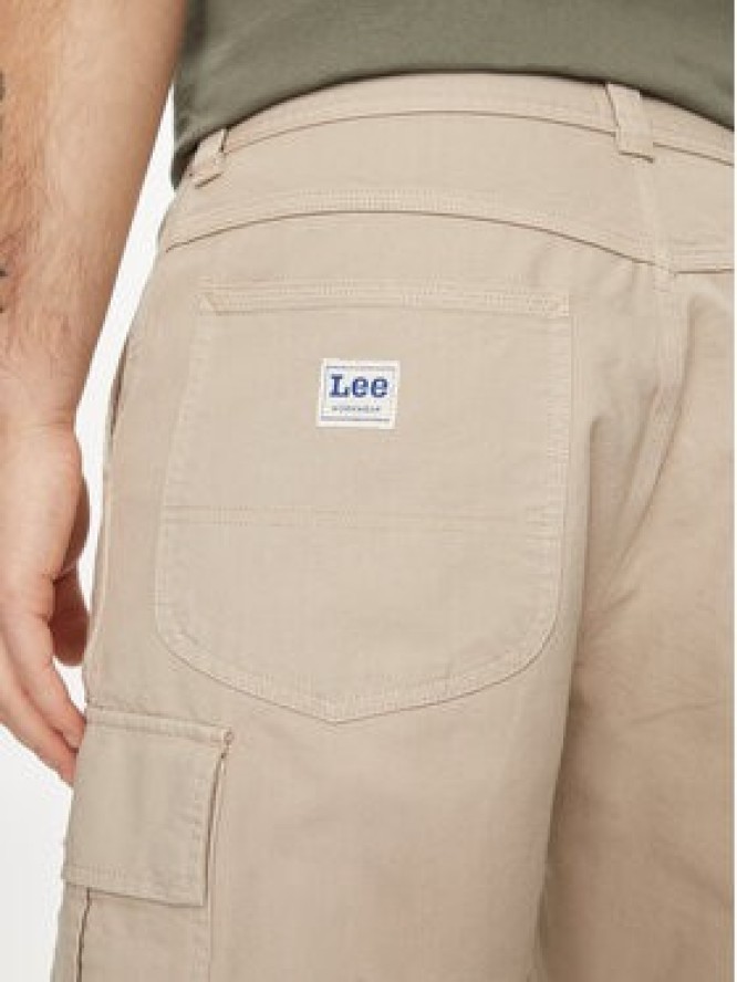 Lee Szorty materiałowe Cargo 112349316 Beżowy Loose Fit