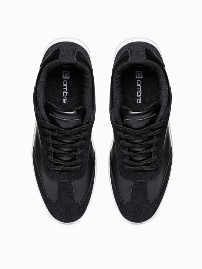 Casualowe buty męskie sneakersy OLDSCHOOL – czarne V2 OM-FOCS-0104 - 45