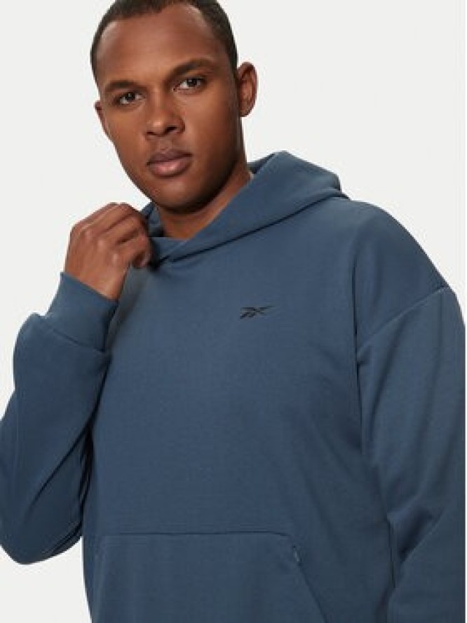 Reebok Bluza Strength Hoodie 100070154 Granatowy Regular Fit