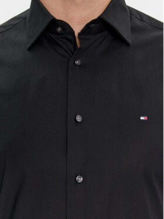 Tommy Hilfiger Koszula Cl Flex Poplin Rf Shirt MW0MW31219 Czarny Regular Fit