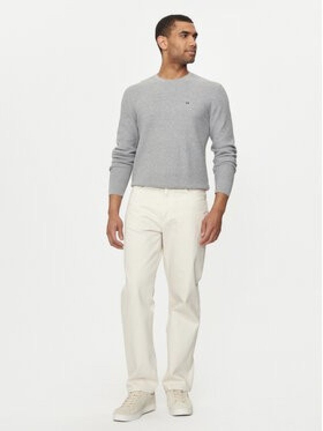 Calvin Klein Sweter K10K113031 Szary Regular Fit