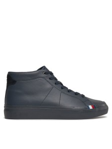 Tommy Hilfiger Sneakersy Thick Vulc Chukka Premium Lth FM0FM04880 Granatowy