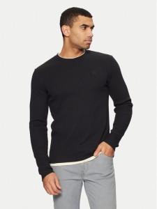 INDICODE Longsleeve Sigfinn 45-673 Czarny Regular Fit