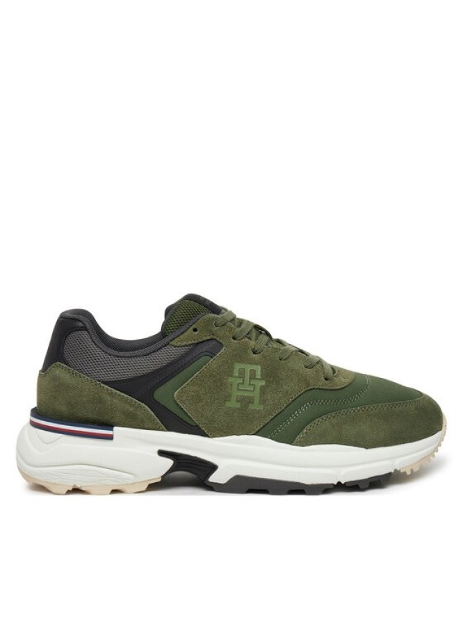 Tommy Hilfiger Sneakersy M Runner X Ventile Mix FM0FM05062 Zielony