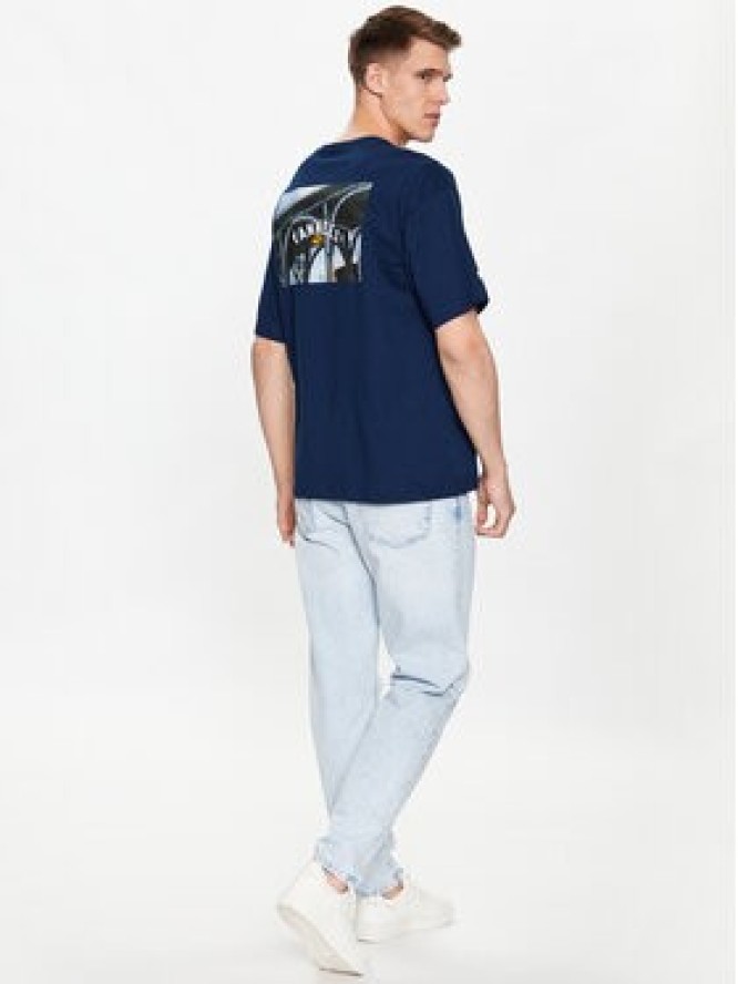 Champion T-Shirt 218923 Granatowy Relaxed Fit