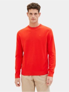 Tom Tailor Sweter 1039810 Czerwony Regular Fit