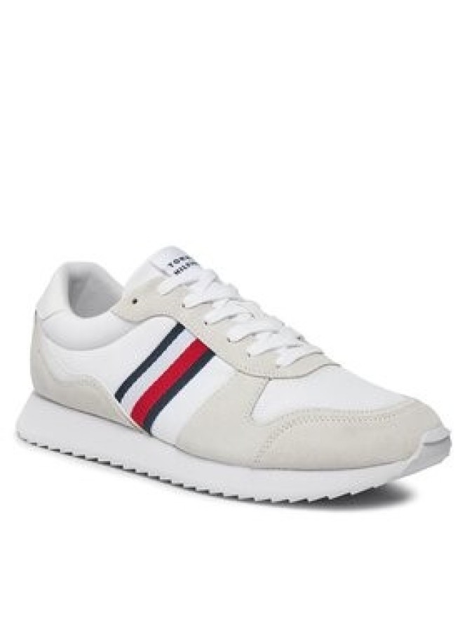 Tommy Hilfiger Sneakersy Runner Evo Mix Ess FM0FM04886 Biały