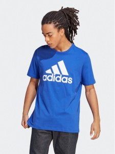 adidas T-Shirt Essentials Single Jersey Big Logo T-Shirt IC9351 Niebieski Regular Fit