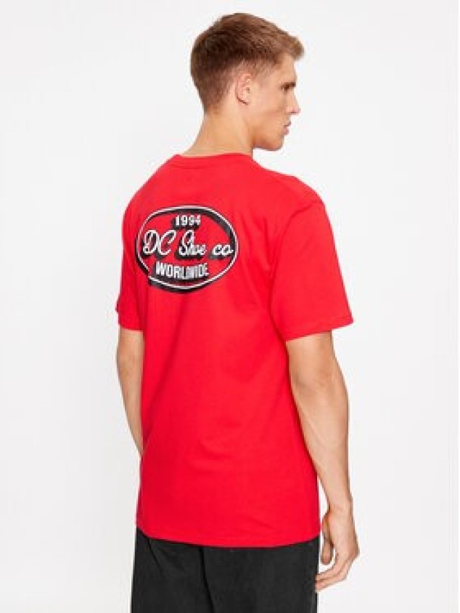 DC T-Shirt Truckin Tees Rqr7 ADYZT05284 Czerwony Regular Fit