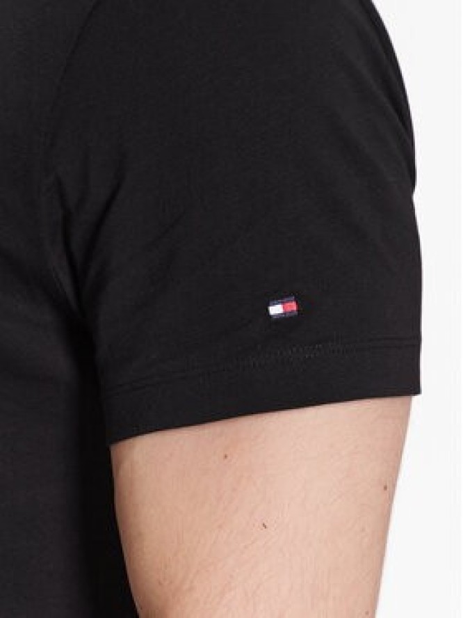 Tommy Hilfiger T-Shirt Curve Logo MW0MW30034 Czarny Slim Fit