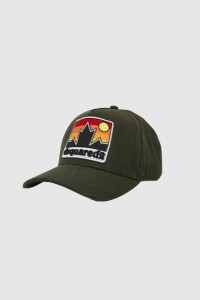 DSQUARED2 Zielona czapka z naszywką