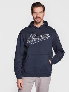 Champion Bluza Heavy Fleece Vintage Logo 217886 Granatowy Relaxed Fit