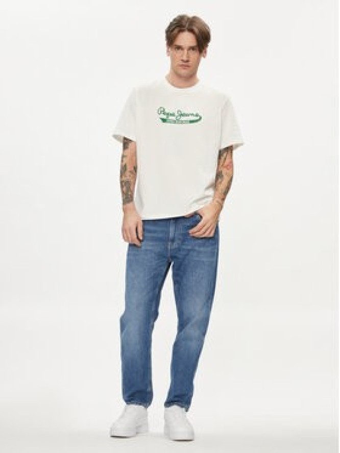 Pepe Jeans T-Shirt Claude PM509390 Écru Regular Fit