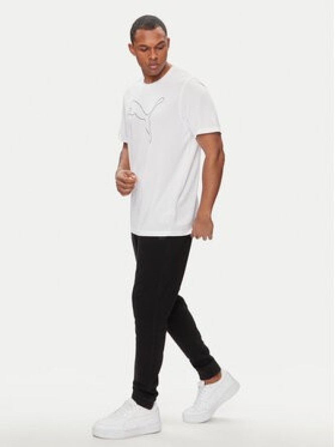 Puma Koszulka techniczna Performance Cat Tee 520315 Biały Regular Fit