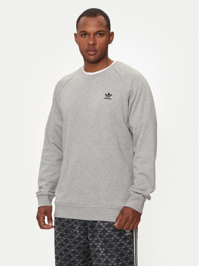 adidas Bluza Trefoil Essentials IX7677 Szary Regular Fit