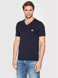 Guess T-Shirt M2YI32 J1311 Granatowy Super Slim Fit