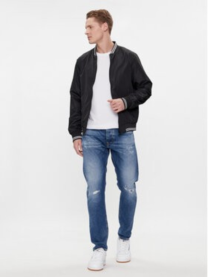 Brave Soul Kurtka bomber MJK-ROJOBLACK Czarny Straight Fit