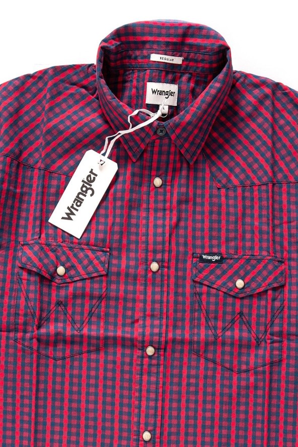 WRANGLER SS WESTERN SHIRT HIGH KOSZULA MĘSKA RISK RED W5A244M1P