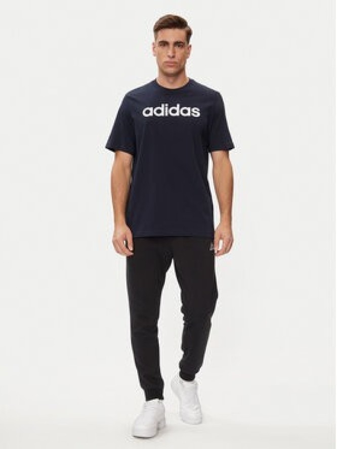 adidas T-Shirt Essentials Single Jersey Linear Embroidered Logo T-Shirt IC9275 Niebieski Regular Fit