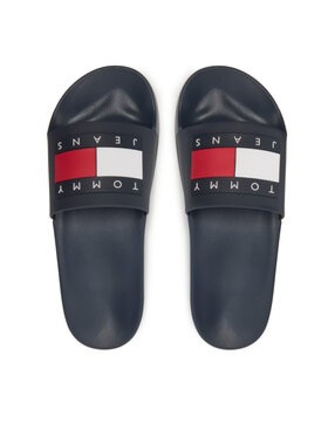 Tommy Jeans Klapki Pool Slide Ess EM0EM01191 Granatowy