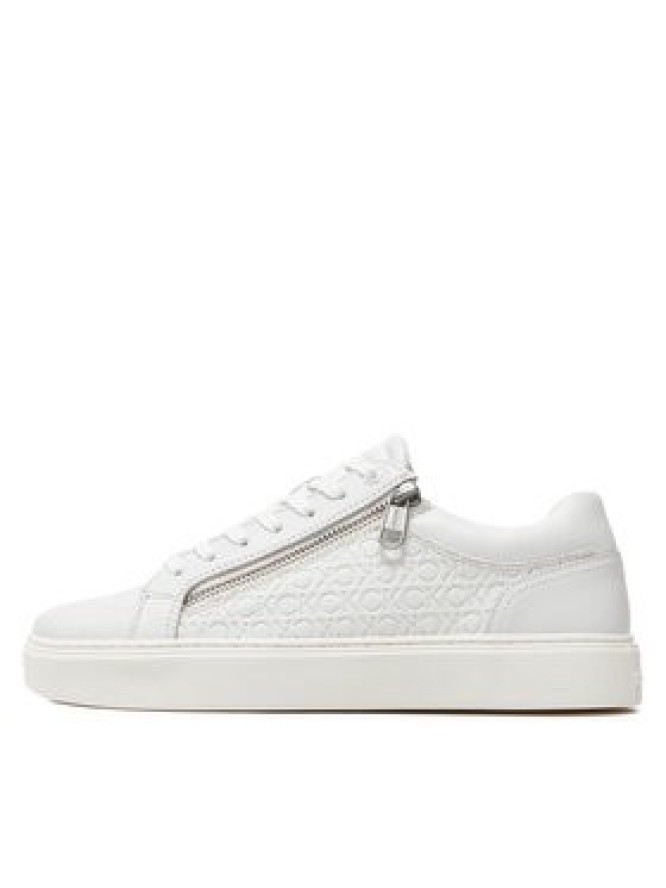 Calvin Klein Sneakersy Low Top Lace Up W/ Zip Mono HM0HM01496 Biały