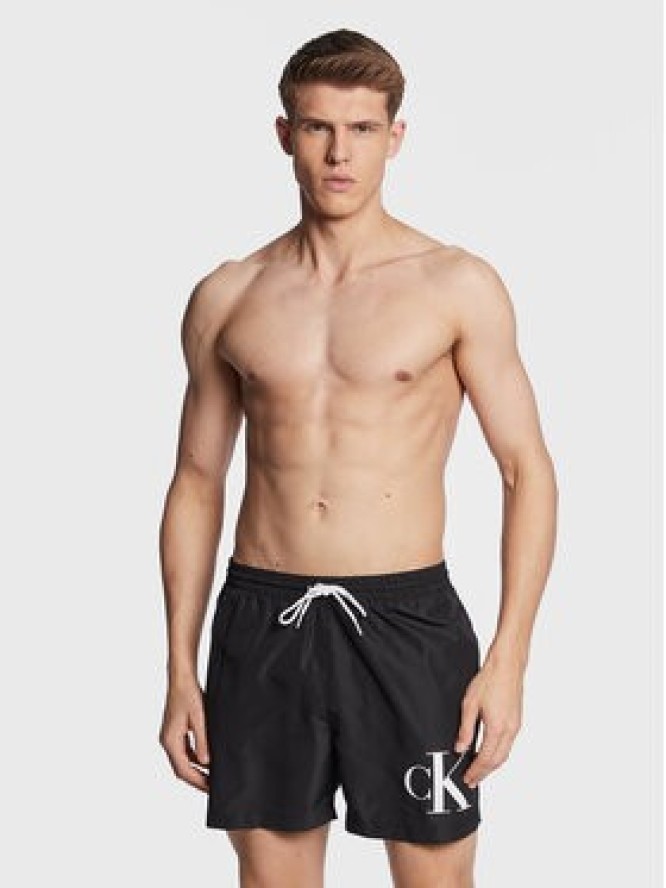 Calvin Klein Swimwear Szorty kąpielowe KM0KM00849 Czarny Regular Fit