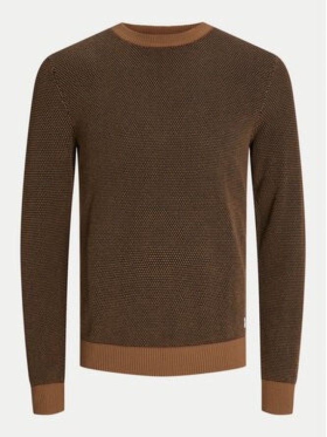 Jack&Jones Sweter Globe 12258139 Brązowy Regular Fit