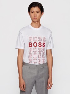 Boss T-Shirt Tiburt 204 50442115 Biały Regular Fit