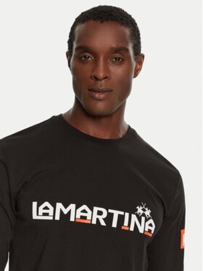 La Martina Longsleeve ZMR008 JS206 Czarny Regular Fit