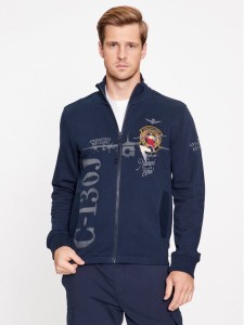 Aeronautica Militare Bluza 232FE1802F511 Granatowy Regular Fit