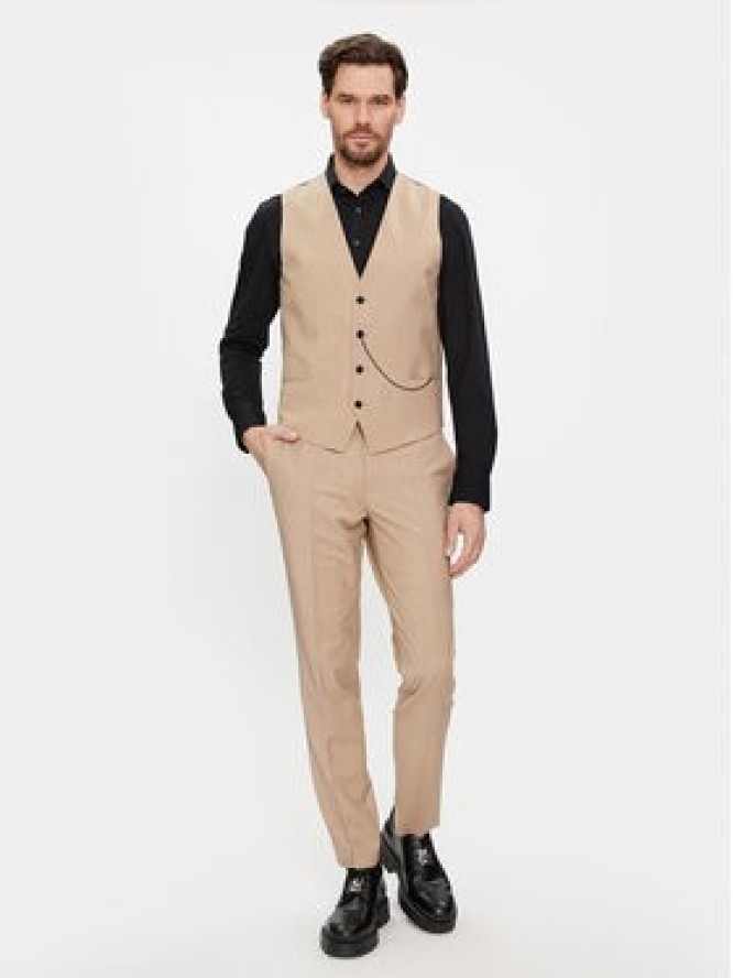 Hugo Garnitur Hesten 50509390 Beżowy Extra Slim Fit