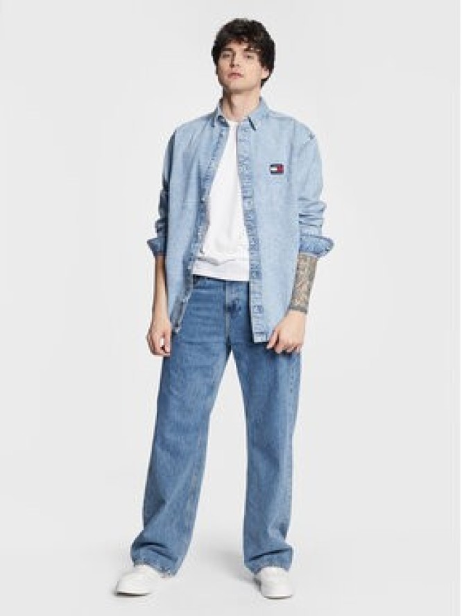 Tommy Jeans Koszula jeansowa Graphic Archive DM0DM15625 Niebieski Relaxed Fit