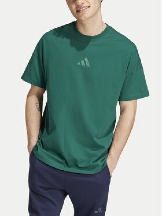 adidas T-Shirt ALL SZN IY4143 Zielony Loose Fit