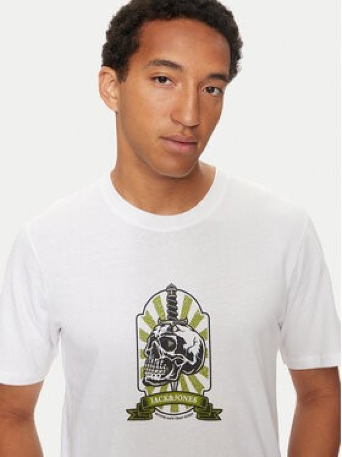 Jack&Jones T-Shirt Seven Skull 12262491 Biały Regular Fit