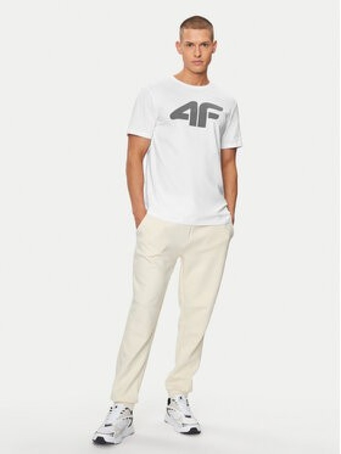 4F T-Shirt 4FWSS24TTSHM1155 Biały Regular Fit