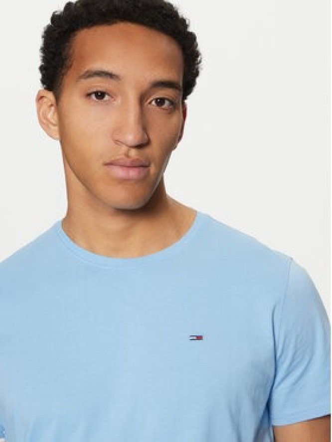 Tommy Jeans T-Shirt DM0DM04411 Niebieski Slim Fit