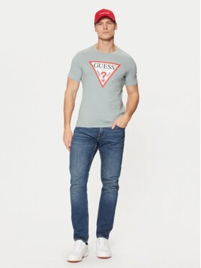 Guess T-Shirt M2YI71 I3Z14 Szary Slim Fit