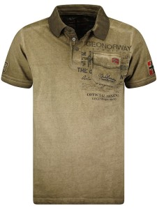 Geographical Norway Koszulka polo "Keony" w kolorze khaki rozmiar: S