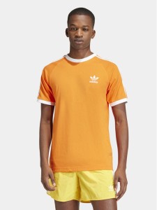 adidas T-Shirt adicolor Classics 3-Stripes IM9382 Pomarańczowy Slim Fit