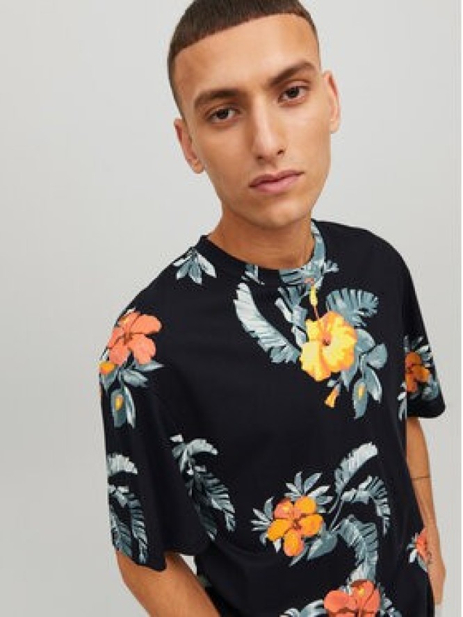 Jack&Jones T-Shirt Flores 12227780 Czarny Relaxed Fit