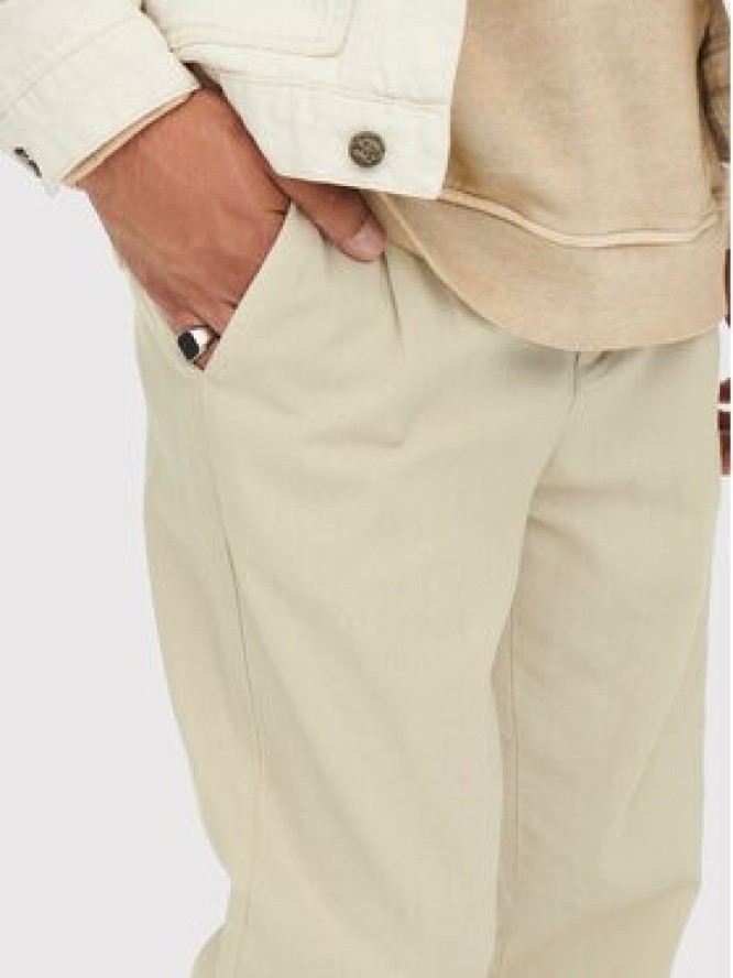 Only & Sons Spodnie materiałowe Leo 22013002 Beżowy Regular Fit