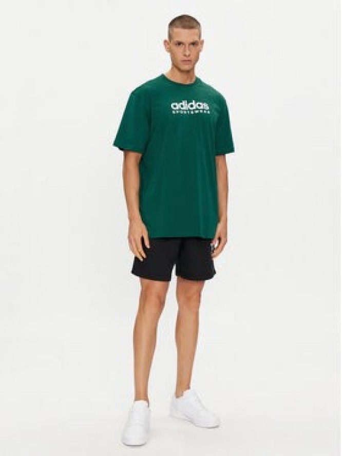 adidas T-Shirt All SZN Graphic IJ9434 Zielony Loose Fit