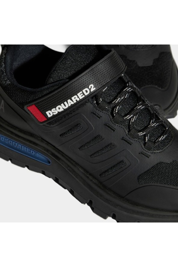 DSQUARED2 Czarne sneakersy męskie runds2 ibra