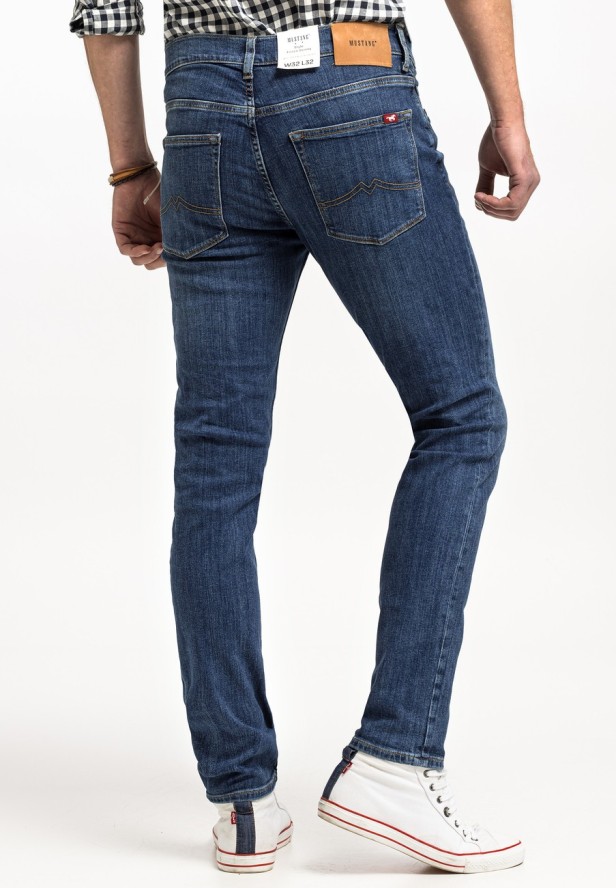 MUSTANG FRISCO SKINNY MĘSKIE SPODNIE JEANSOWE JEANSY DŻINSY DENIM BLUE 1015049 5000 883