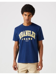 WRANGLER GRAPHIC TEE MĘSKA KOSZULKA T-SHIRT LOGO BLUE 112350525